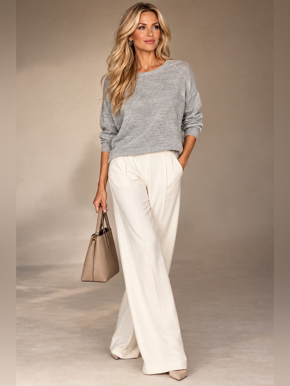 Eileen Fisher Women’s M Gray 100% Organic Linen Relaxed Pullover Sweater